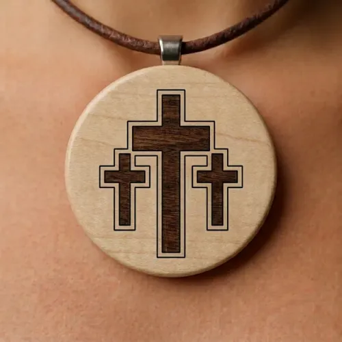 Triple Crosses (Outlined) Pendant Kit — 1¼″ Triple Crosses (Outlined) Pendant Kit — 1¼″