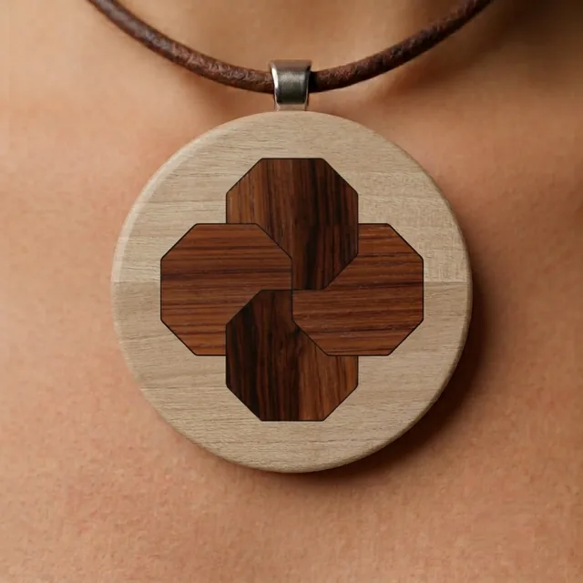Octagon Swirl pendant