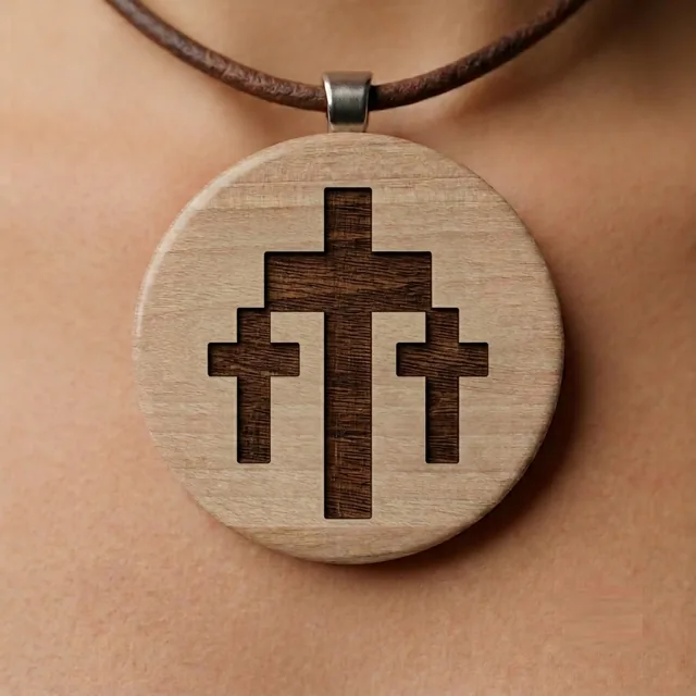 Triple Crosses pendant